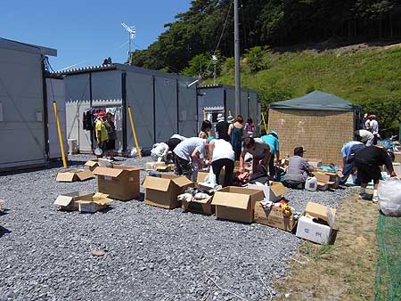 陸前高田市高田町長砂仮設団地（岩手県陸前高田市・岩手県立高田高等学校第2グラウンド