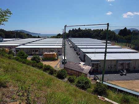 陸前高田市高田町長砂仮設団地（岩手県陸前高田市・岩手県立高田高等学校第2グラウンド