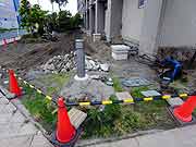 3ヵ月弱が経過した液状化現象被災地の様子(千葉県浦安市日の出地区2011年6月1日)