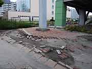 3ヵ月弱が経過した液状化現象被災地の様子(千葉県浦安市日の出地区2011年6月1日)