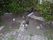 3ヵ月弱が経過した液状化現象被災地の様子(千葉県浦安市日の出地区2011年6月1日)