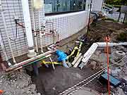 3ヵ月弱が経過した液状化現象被災地の様子(千葉県浦安市日の出地区2011年6月1日)