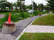 3ヵ月弱が経過した液状化現象被災地の様子(千葉県浦安市入船地区 2011年6月9日)