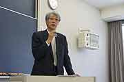 佐藤進 事務局長 (宮城県石巻市・石巻専修大学 2011年5月29日)