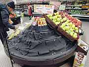 スーパーマーケットでは品不足(埼玉県朝霞市 2011年3月15日)