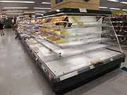 スーパーマーケットでは品不足(埼玉県新座市 2011年3月15日)