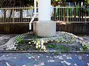 東北地方太平洋沖地震による清新町の液状化現象被害の様子<br />(東京都江戸川区清新町 2011年7月9日)