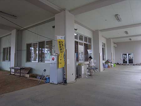 避難所の周辺の様子