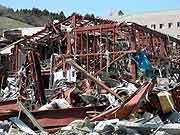 東日本大震災 津波被災地(宮城県女川町 2011年4月17日)