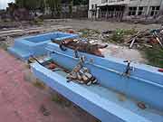 被災した門脇小学校 (宮城県石巻市・門脇小学校 2011年7月21日)