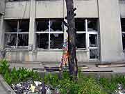 被災した門脇小学校 (宮城県石巻市・門脇小学校 2011年7月21日)