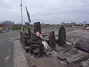 津波と火災に襲われ壊滅した門脇町4・5丁目の様子 (宮城県石巻市・門脇町4・5丁目 2011年7月22日)