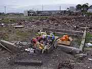 津波と火災に襲われ壊滅した門脇町4・5丁目の様子 (宮城県石巻市・門脇町4・5丁目 2011年7月22日)