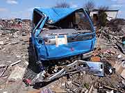 東日本大震災 津波被災地(宮城県亘理町 2011年4月14日)