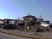 東日本大震災 津波被災地(宮城県亘理町 2011年4月12日)