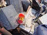 津波で被災した海蔵禅寺の墓地の様子(宮城県亘理町 2011年4月14日)