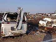 東日本大震災 津波被災地(宮城県亘理町 2011年4月14日)